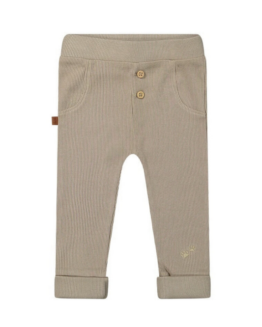 Broek Rib 2x2 Organic Taupe