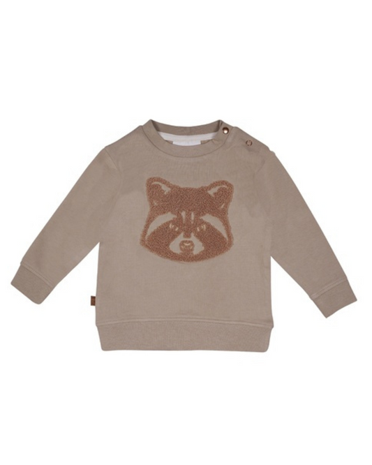 Raccoon Sweater Taupe - Fijne Kleine