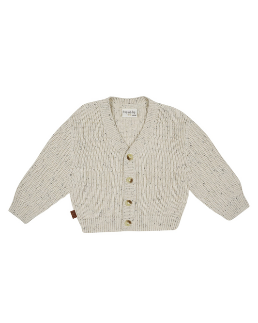 Vest Sprinkle Knitted Rib Ecru - Fijne Kleine