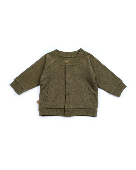 Gevoerd Vest Gemêleerd Khaki